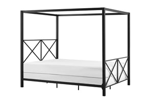 DHP Rosedale Metal Canopy Bed - Black - Queen