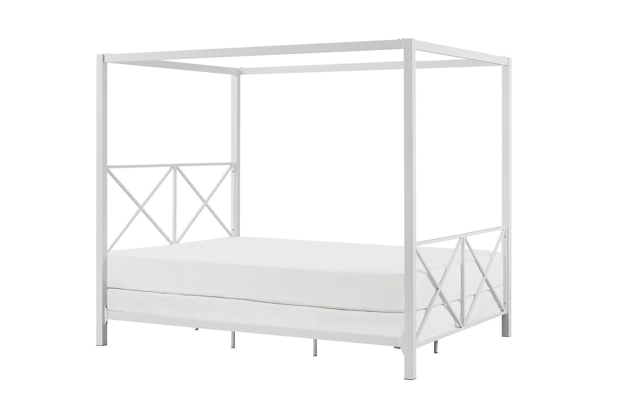 DHP Rosedale Metal Canopy Bed - White - Queen