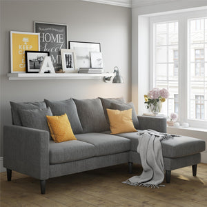 DHP Forbin Sectional Sofa - Gray