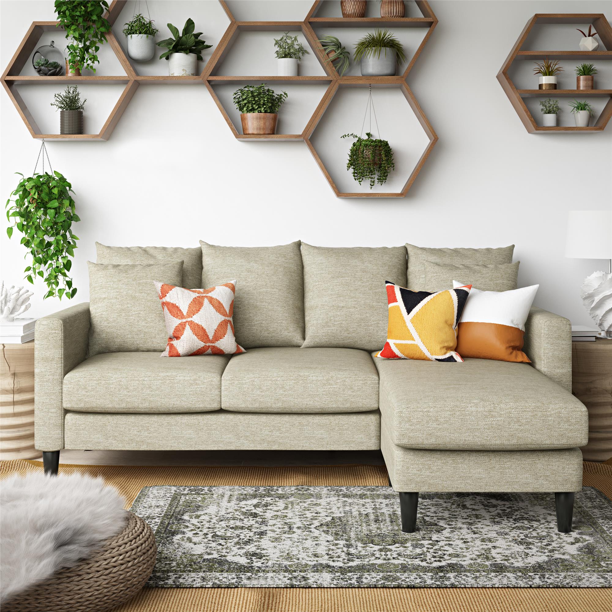 DHP Forbin Sectional Sofa - Beige