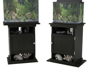 Ollie & Hutch Flipper™ 10/20 Gallon Aquarium or Terrarium Stand - Black Oak