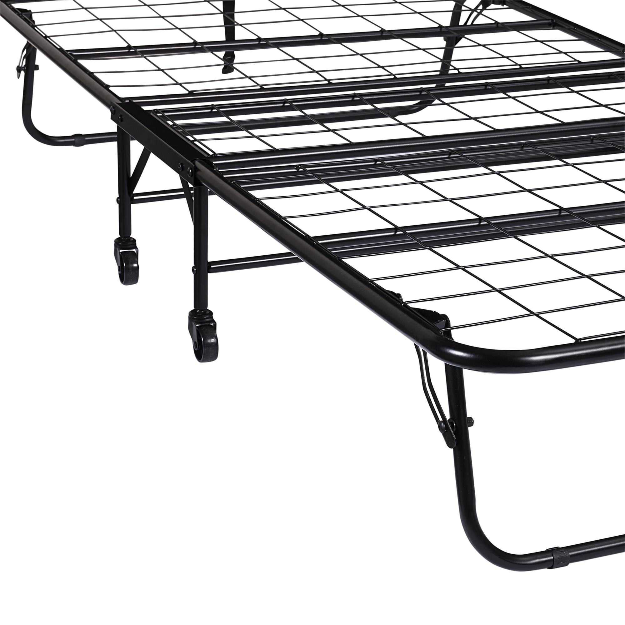 DHP Folding Cot Guest Bed with 5" Mattress - Black - Twin