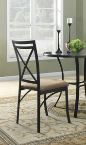 DHP 5-Piece Faux Marble Top Dining Room Set - Black Coffee