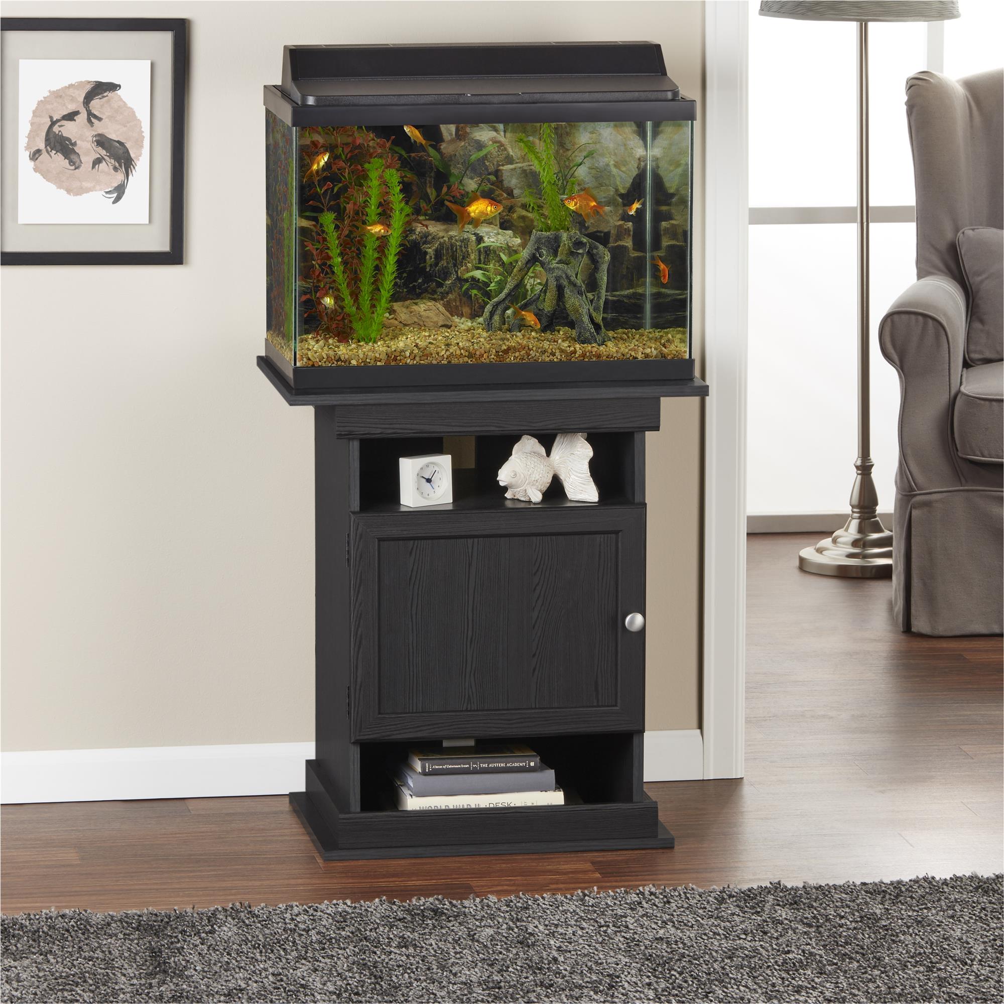 Ollie & Hutch Flipper™ 10/20 Gallon Aquarium or Terrarium Stand - Black Oak
