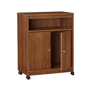 Ameriwood Home Landry Kitchen Microwave Cart, Brown Oak - Bank Alder