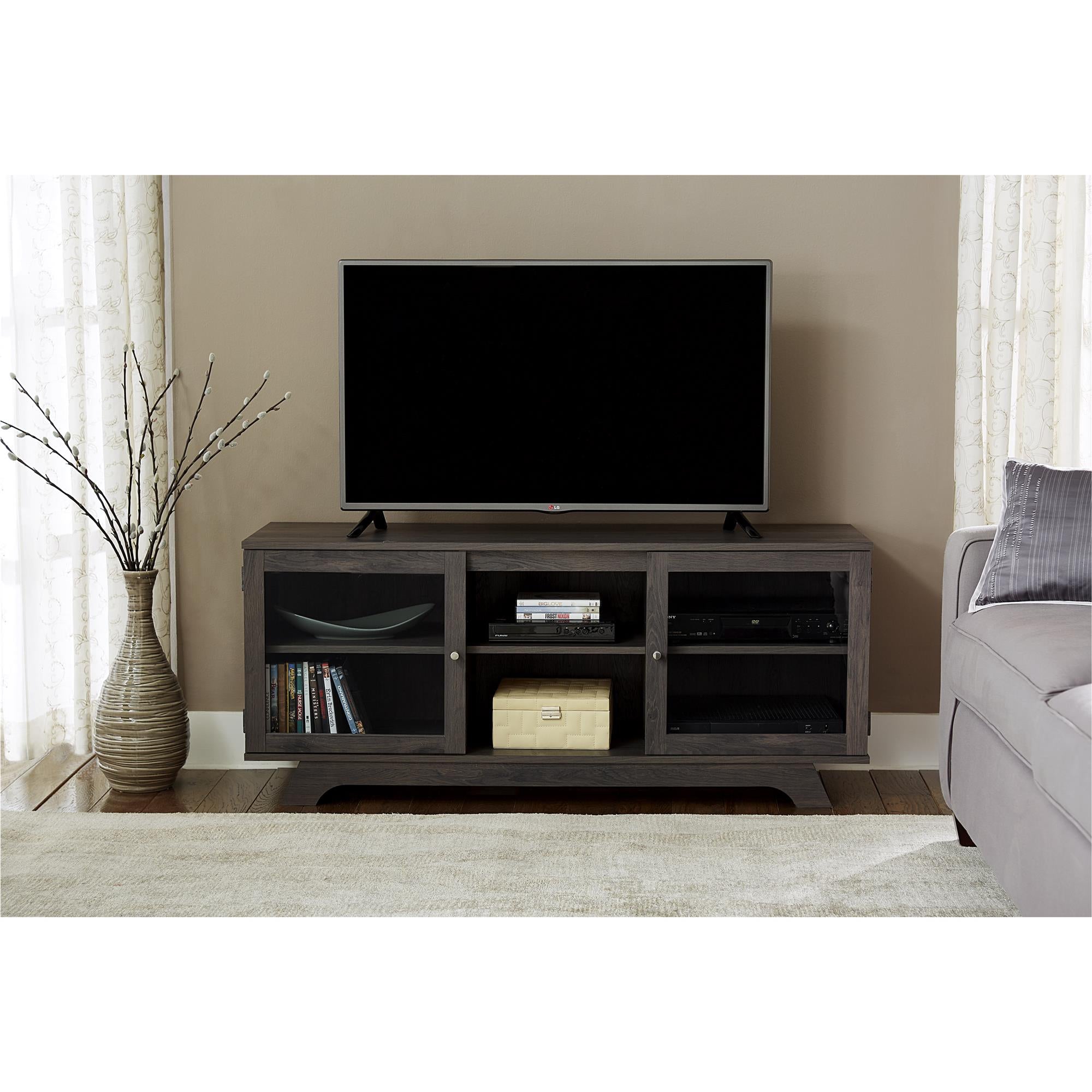 Ameriwood Home Englewood TV Stand for TVs up to 55" - Weathered Oak