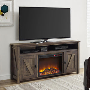 Ameriwood Home Farmington Electric Fireplace TV Console for TVs up to 60" - Rustic