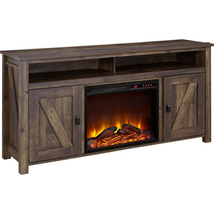 Ameriwood Home Farmington Electric Fireplace TV Console for TVs up to 60" - Rustic