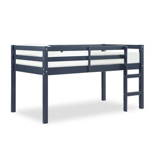DHP Milton Kids' Low Wood Loft Bed - Blue