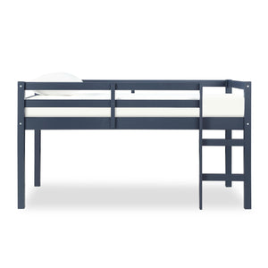 DHP Milton Kids' Low Wood Loft Bed - Blue