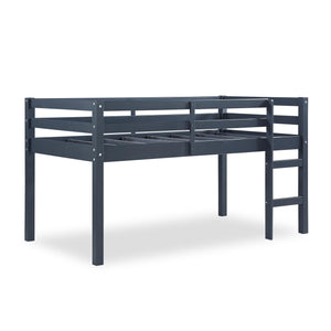 DHP Milton Kids' Low Wood Loft Bed - Blue
