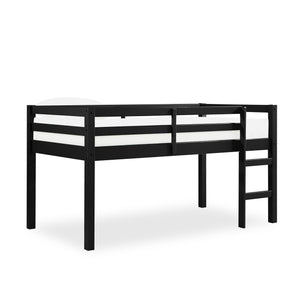 DHP Milton Kids' Low Wood Loft Bed - Black