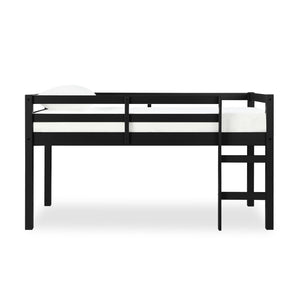 DHP Milton Kids' Low Wood Loft Bed - Black