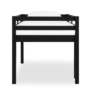 DHP Milton Kids' Low Wood Loft Bed - Black