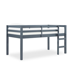 DHP Milton Kids' Low Wood Loft Bed - Gray