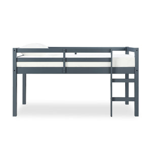 DHP Milton Kids' Low Wood Loft Bed - Gray