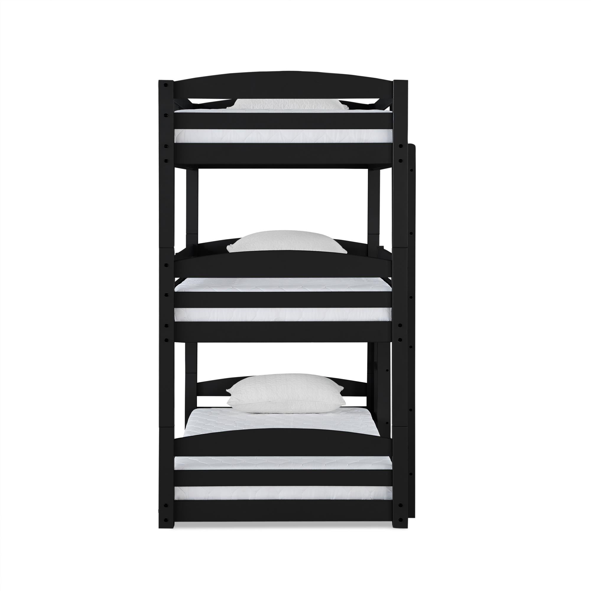 DHP Sierra Kids' Wood Triple Bunk Bed - Black