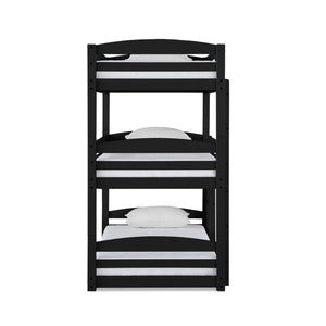 DHP Sierra Kids' Wood Triple Bunk Bed - Black