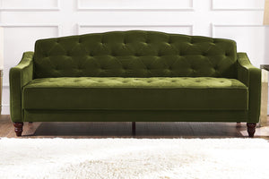 Novogratz Vintage Tufted Sofa Sleeper II - Green