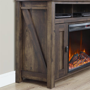 Ameriwood Home Farmington Electric Fireplace TV Console for TVs up to 50" - Rustic