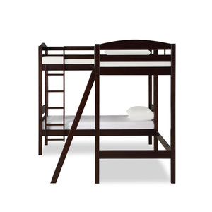DHP Clearwater Wood Triple Bunk Bed - Espresso - Twin