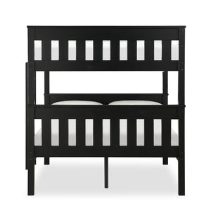DHP Moon Kids' Wood Bunk Bed with USB - Black