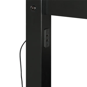 DHP Moon Kids' Wood Bunk Bed with USB - Black