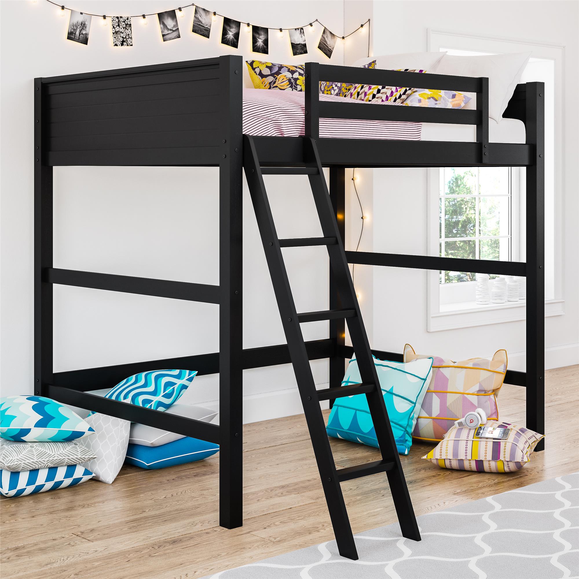 DHP Denver Kids' Loft Bed - Black - Full