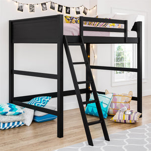 DHP Denver Kids' Loft Bed - Black - Full