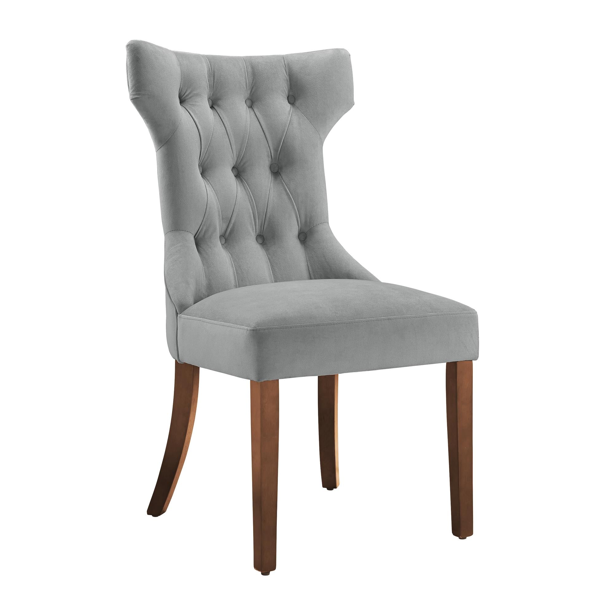 DHP Clairborne Tufted Dining Chairs, Set of 2 - Gray - Set of 2