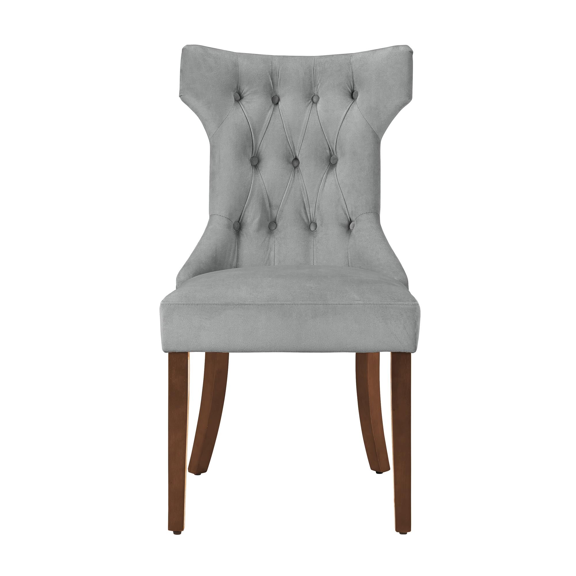 DHP Clairborne Tufted Dining Chairs, Set of 2 - Gray - Set of 2