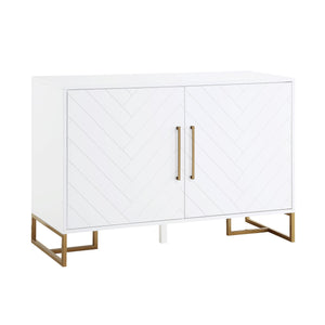 CosmoLiving Herringbone Console Unit - White