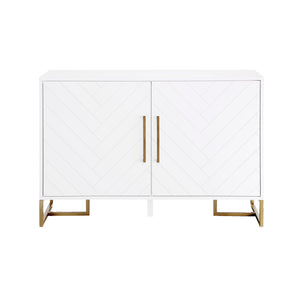 CosmoLiving Herringbone Console Unit - White