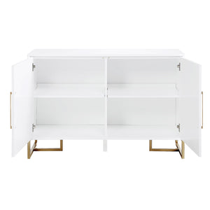CosmoLiving Herringbone Console Unit - White