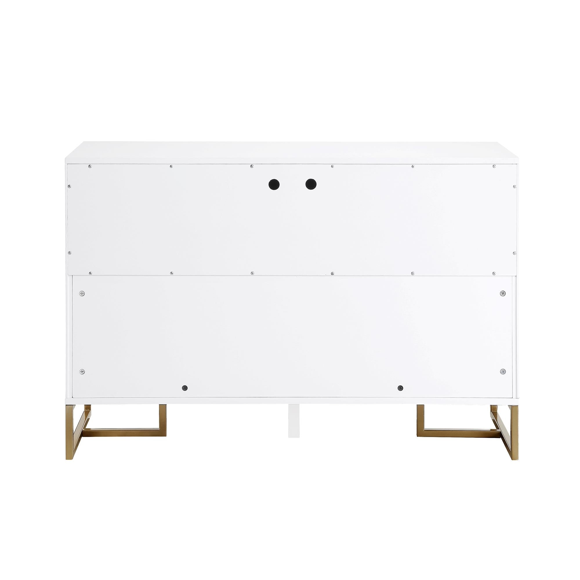 CosmoLiving Herringbone Console Unit - White
