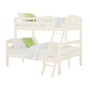 DHP Brady Kids' Wood Bunk Bed - White