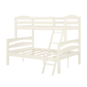 DHP Brady Kids' Wood Bunk Bed - White
