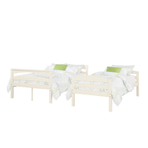 DHP Brady Kids' Wood Bunk Bed - White