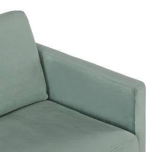 CosmoLiving Highland 72" Velvet Sofa with Matching Pillows - Seafoam Green