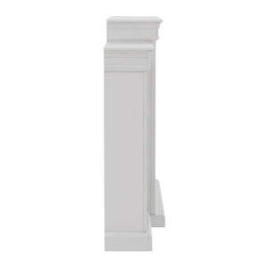 Ameriwood Home Lamont Electric Fireplace with Mantel and Side Bookcases - White