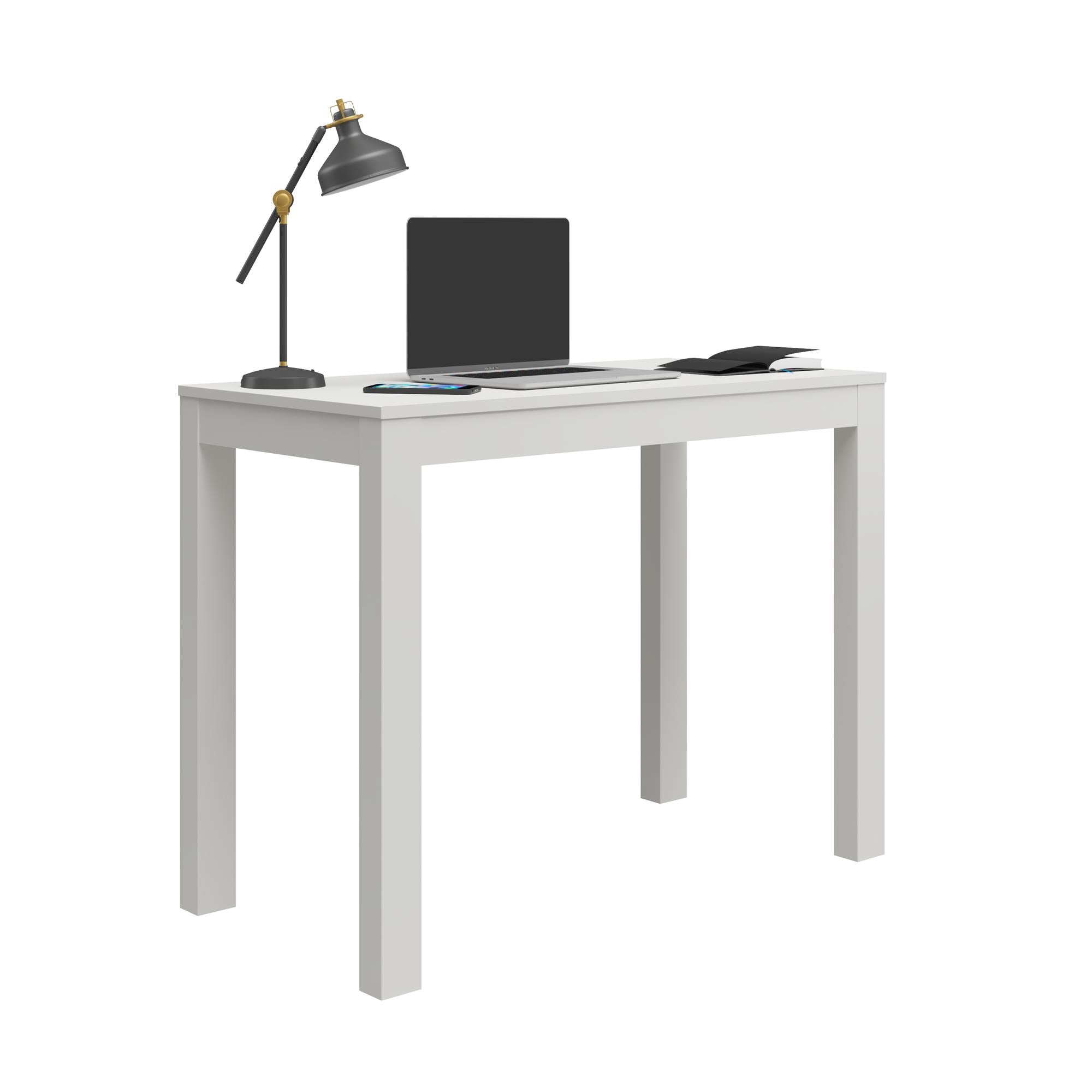 Ameriwood Home Parsons Computer Desk with Drawer - White