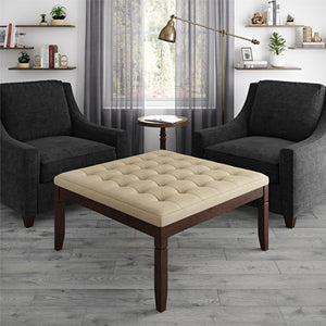 DHP Charlie Square Ottoman - Beige