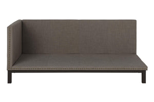 DHP Mid Century Upholstered Daybed - Grey Linen - Twin