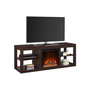 Ameriwood Home Parsons Electric Fireplace TV Stand for TVs up to 65" - Espresso