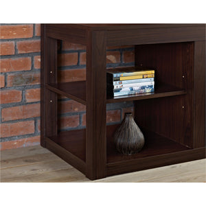 Ameriwood Home Parsons Electric Fireplace TV Stand for TVs up to 65" - Espresso