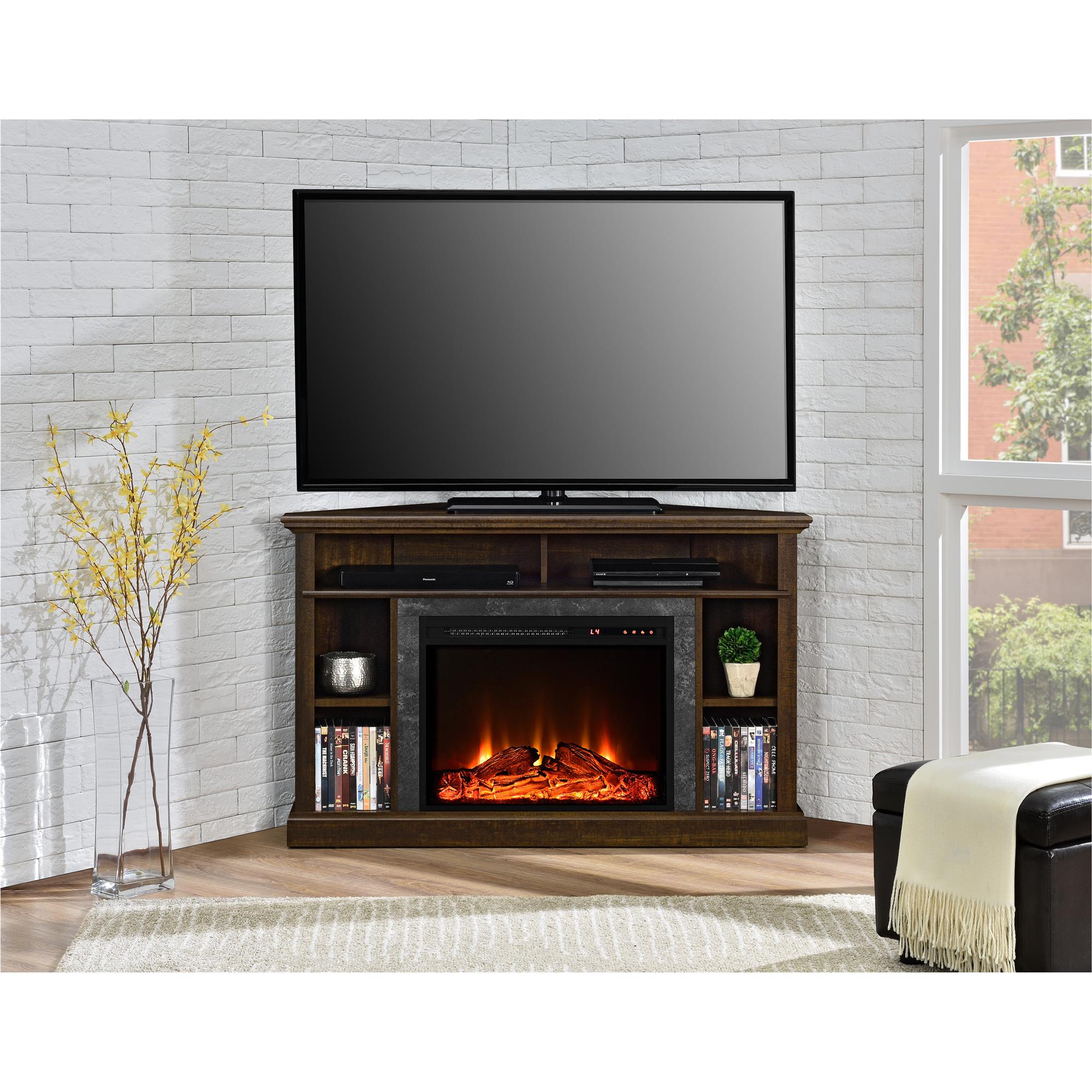 Ameriwood Home Overland Electric Corner Fireplace for TVs up to 50" - Espresso