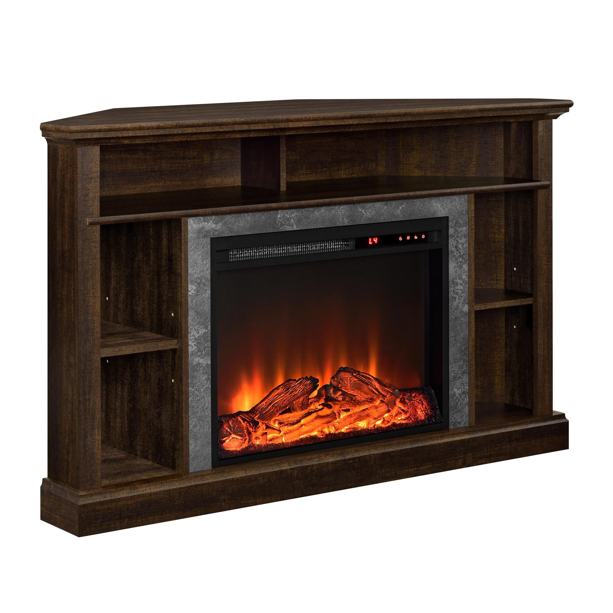 Ameriwood Home Overland Electric Corner Fireplace for TVs up to 50" - Espresso
