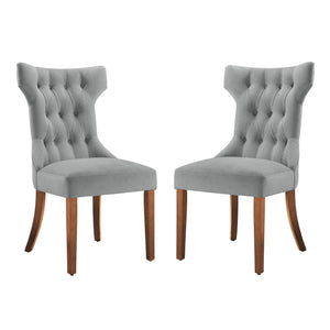 DHP Clairborne Tufted Dining Chairs, Set of 2 - Gray - Set of 2