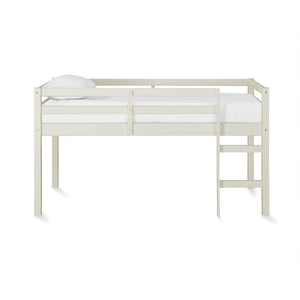 DHP Milton Kids' Low Wood Loft Bed - White
