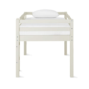 DHP Milton Kids' Low Wood Loft Bed - White